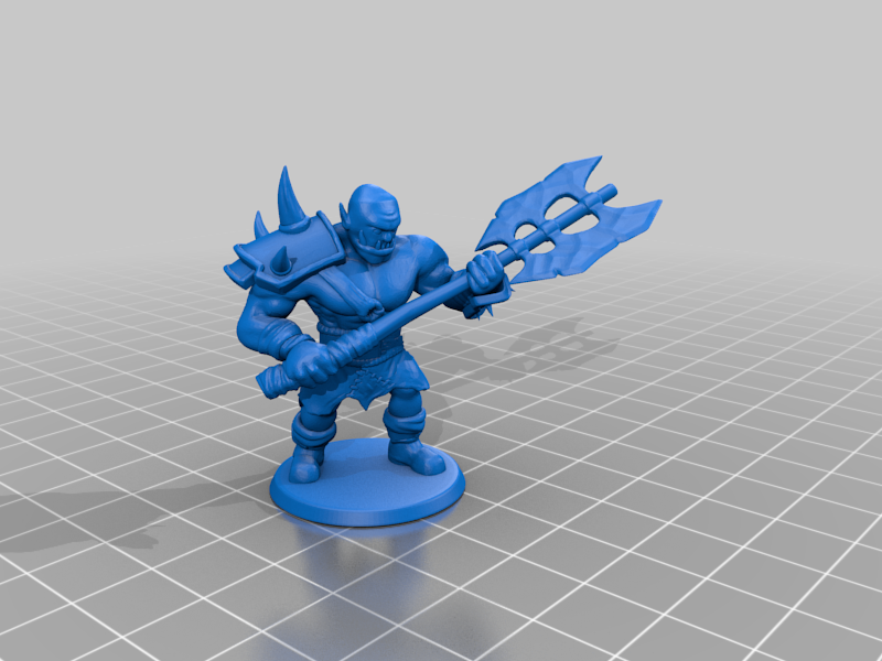 Miniatura 2 do modelo 3D Orc with Battleaxe