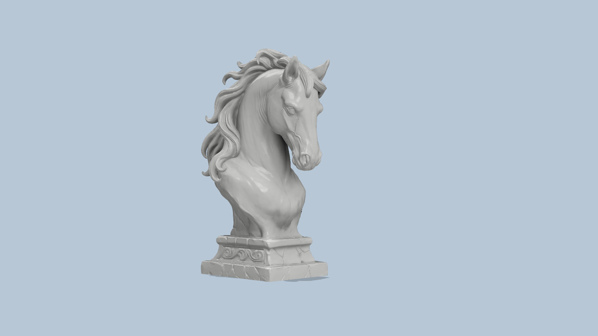 Horse Bust Sculpture Hi-Res