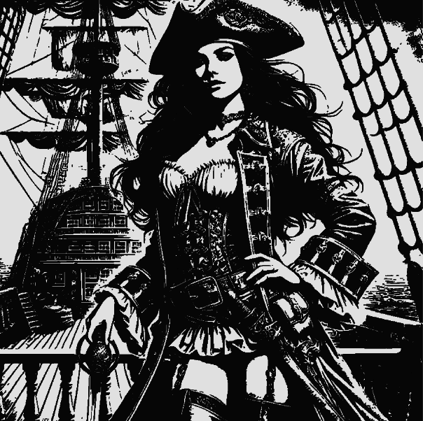 Pirate Lady Lamp/Deco With Easy Solution To Change Front !