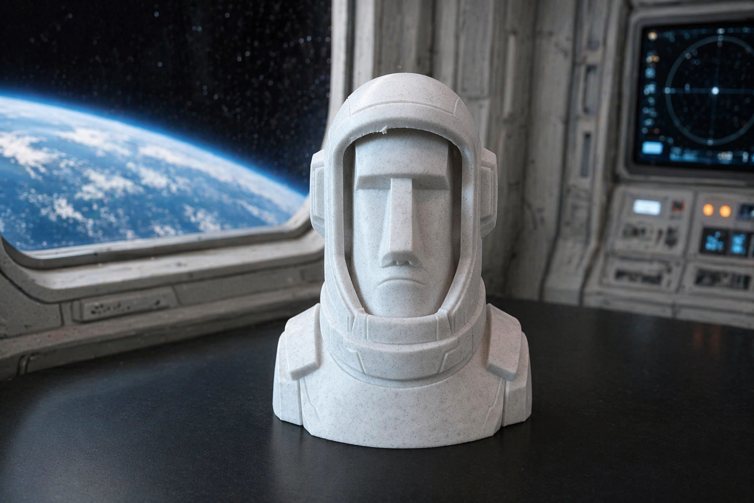 Moai Cosmonaut 3D model by Julien Mairy