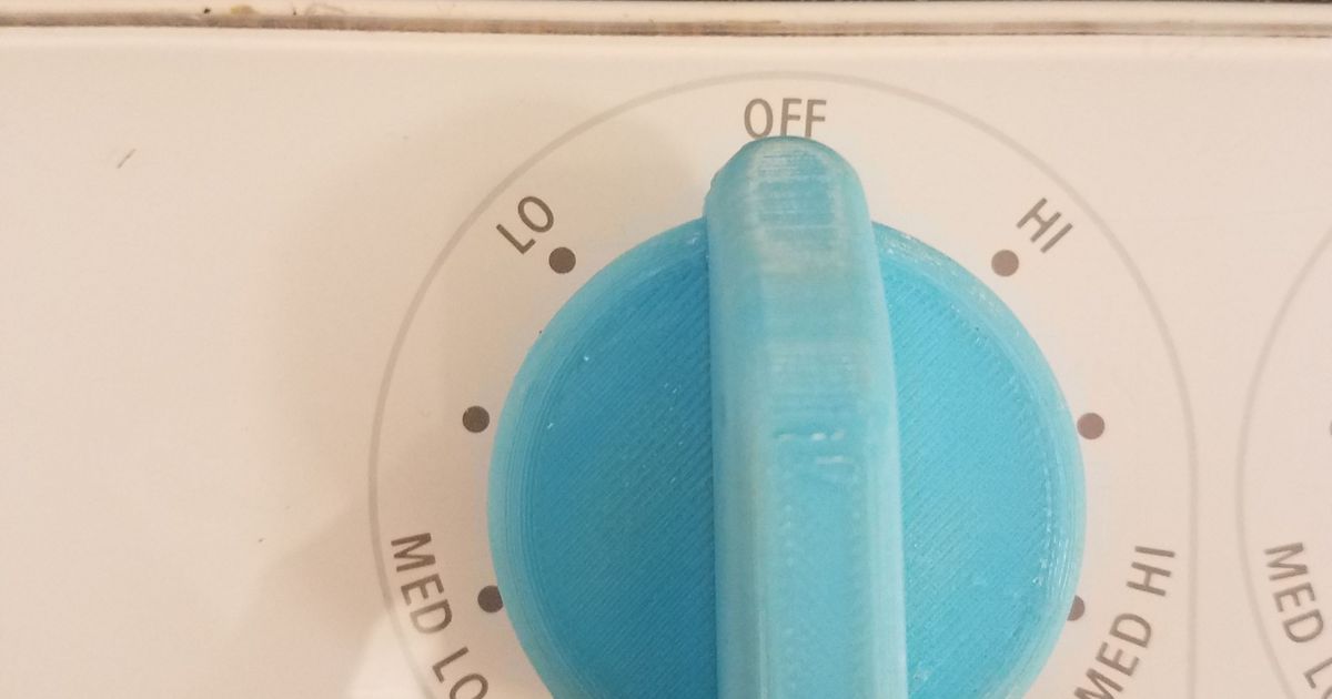 KitchenAid Stove Knob by Giles Download free STL model