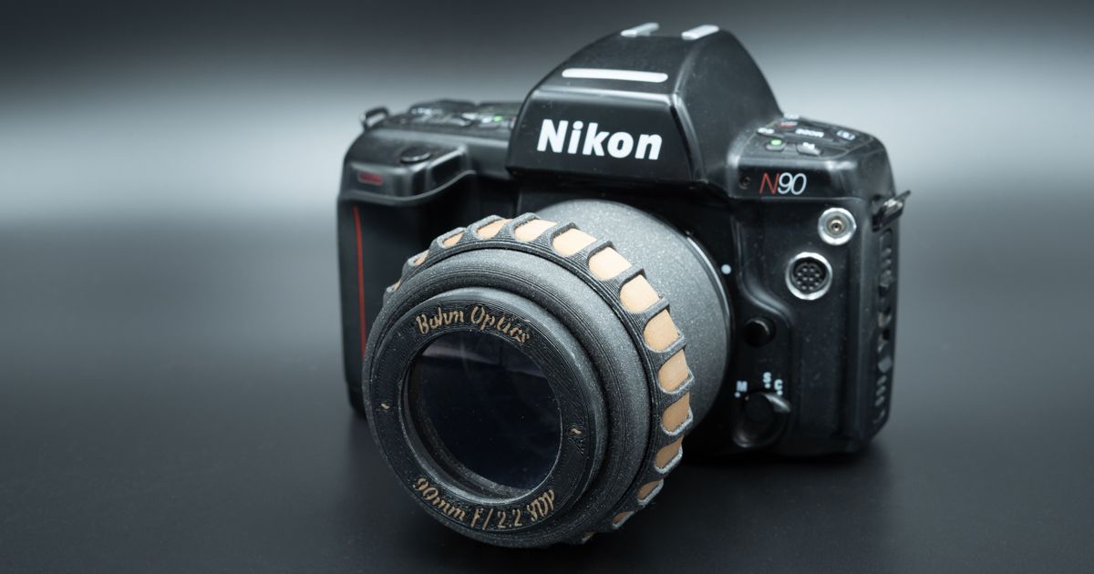 90mm f/2.2 Petzval lens by TheAlbinoGiraffe | Download free STL model