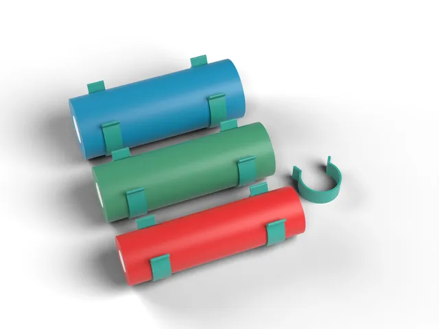 Wrapping Paper Roll Clips - Stop Rolls Unrolling, 4 Sizes, Snap On, No Supports (OpenSCAD)