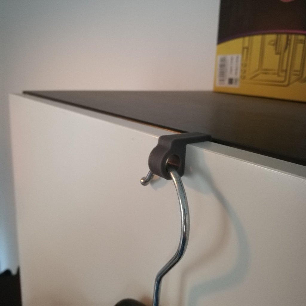 Coat hanger hook for cabinet door