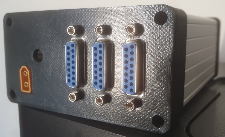 Simple 3d printable V4.X Hammand Manufacturing connector face 'Speeduino ECU'