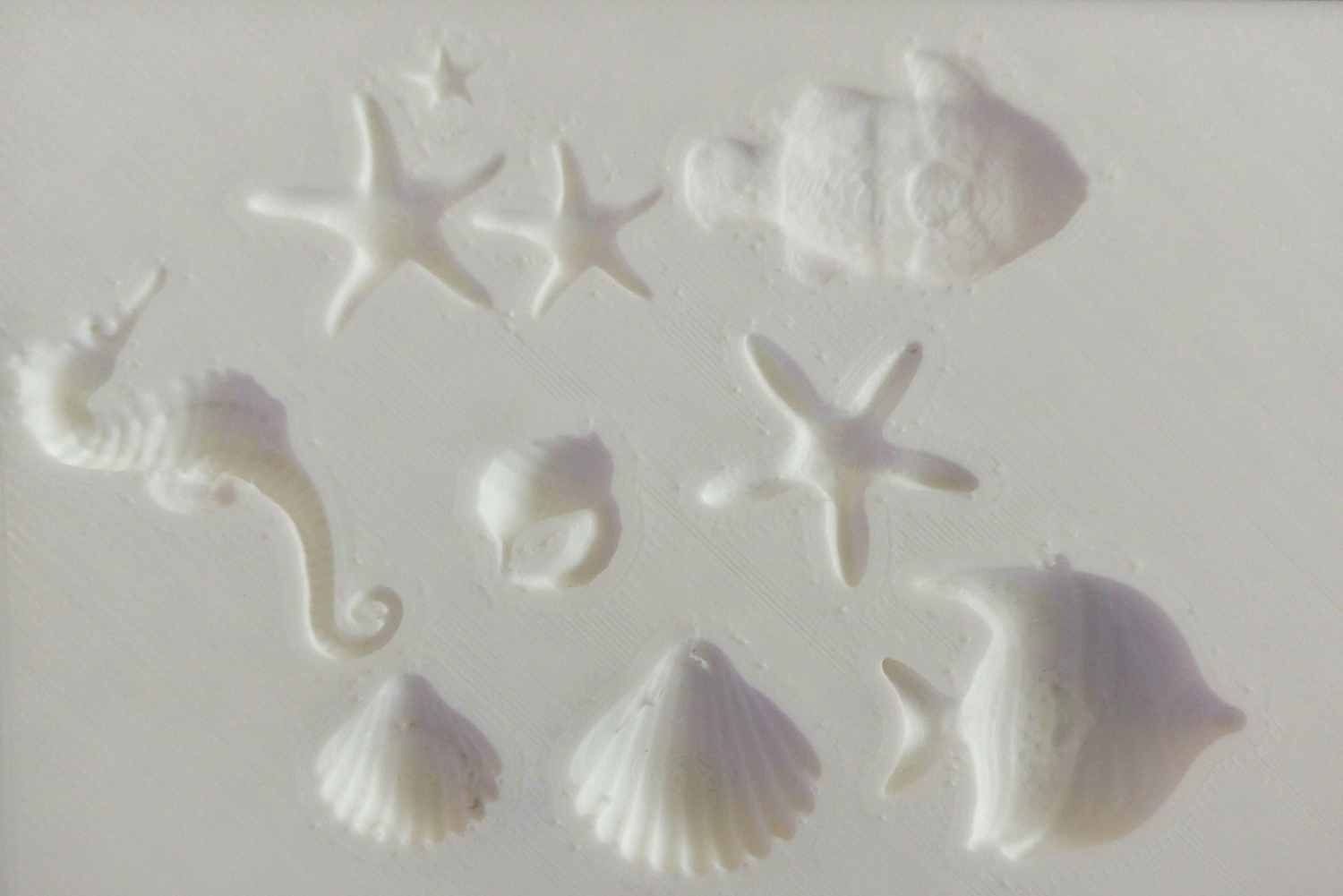 Sea life mold (stars, seahorse, shells)