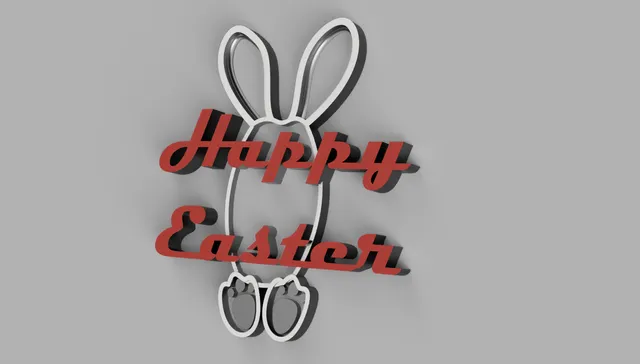 Happy Easter text decoration Frohe Ostern