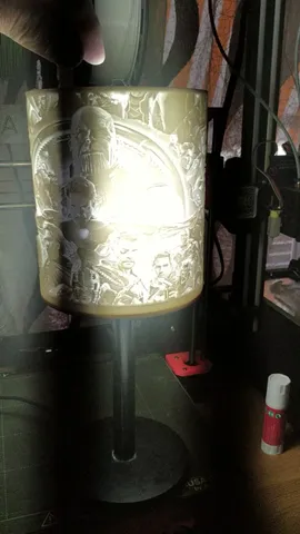 LIthophane Avengers Lamp