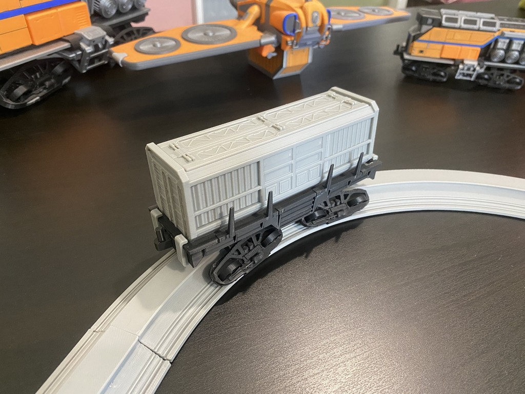 Satisfactory Train Cart + Tracks — miniatura 3