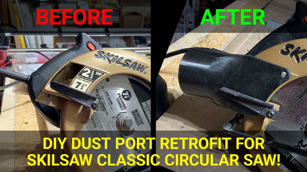 Dust Port Retrofit for Skilsaw Classic Circular Saw