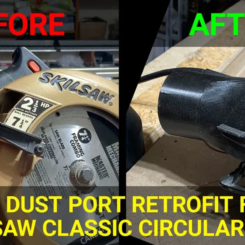 Dust Port Retrofit for Skilsaw Classic Circular Saw by Doug Joseph