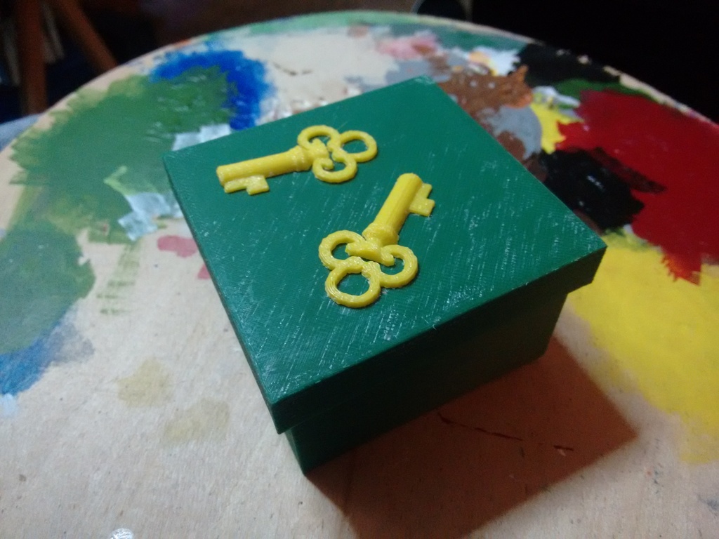 Lockable Present Ornament- Key (cut for flat printing)