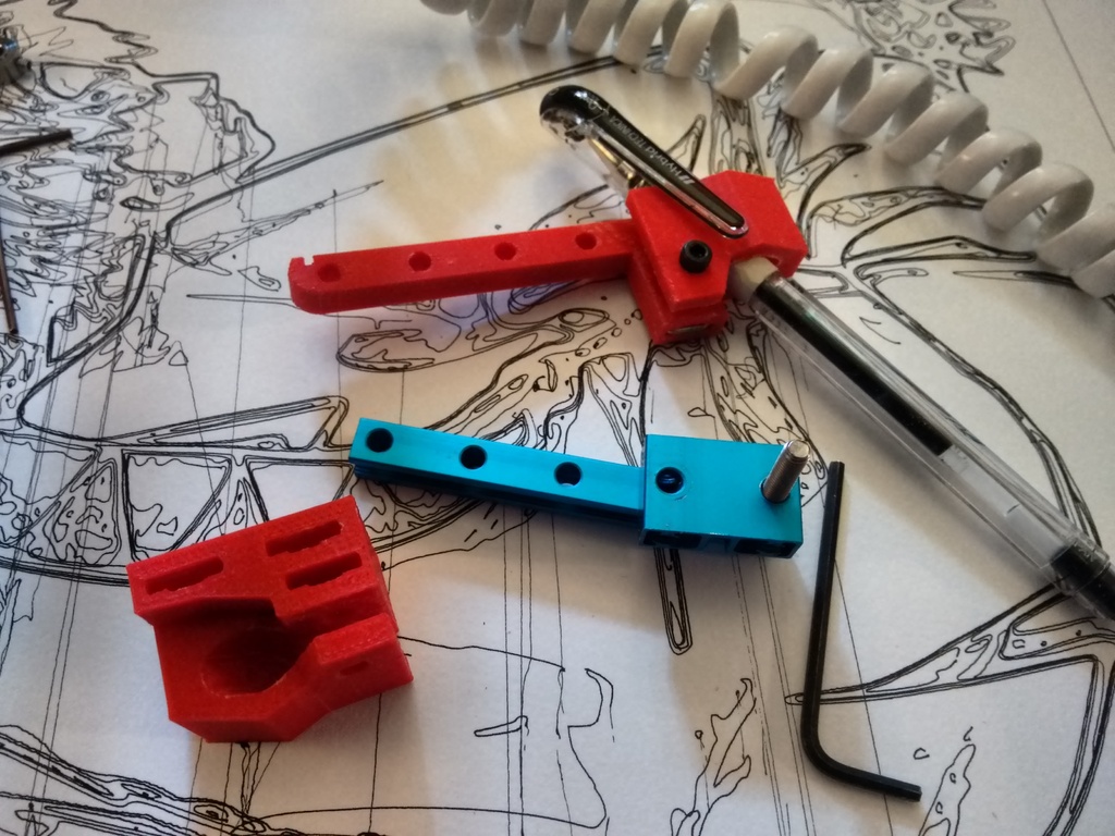 Miniatura 2 do modelo 3D Makeblock Drawbot (XY Plotter) Pen Holder
