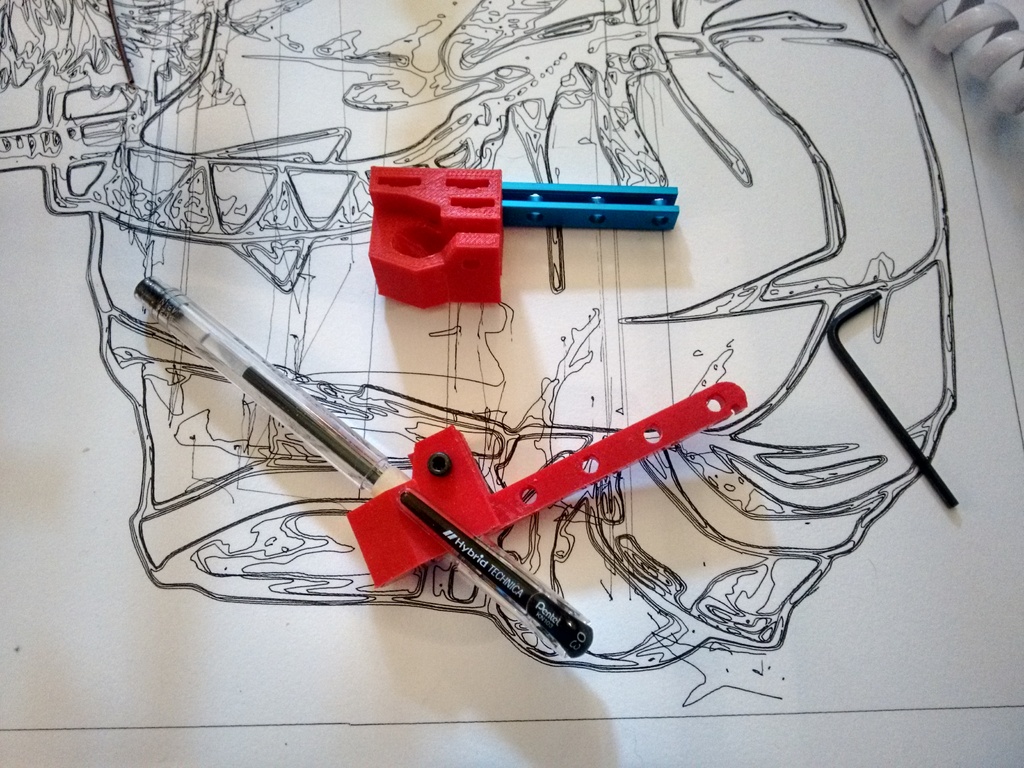 Miniatura 3 do modelo 3D Makeblock Drawbot (XY Plotter) Pen Holder
