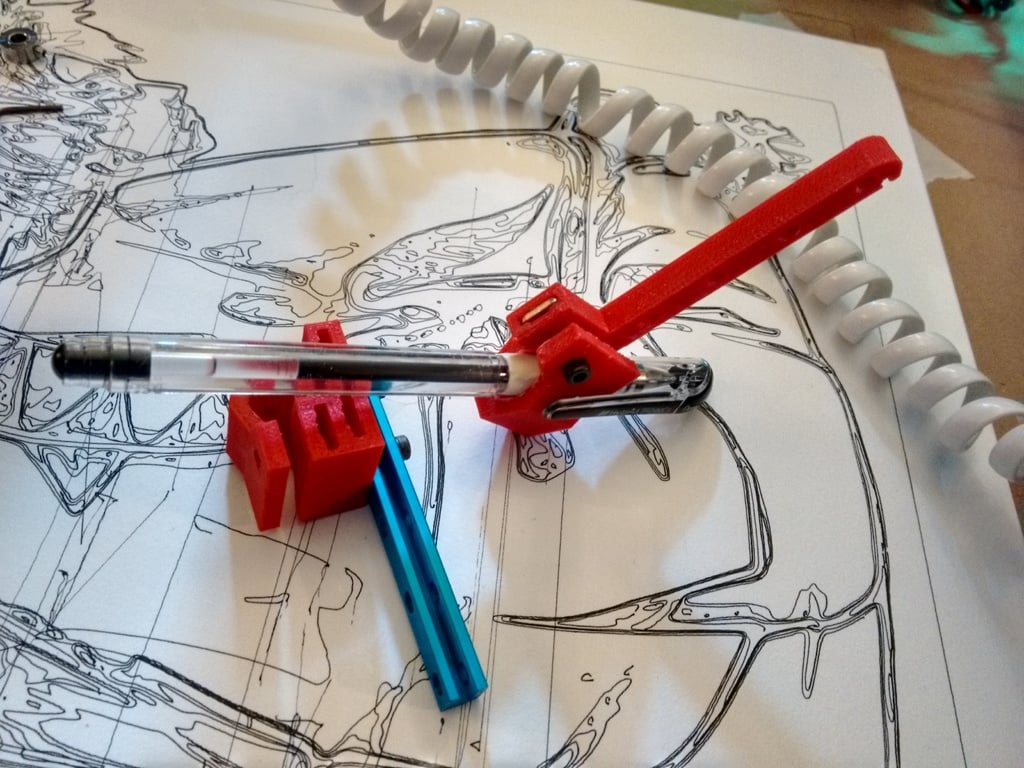 Miniatura 4 do modelo 3D Makeblock Drawbot (XY Plotter) Pen Holder