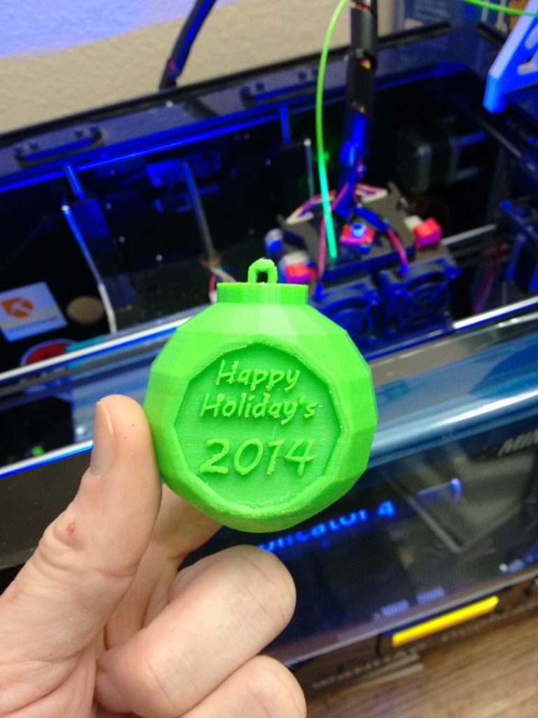 "Happy Holiday's" 2014 Tree Ornament