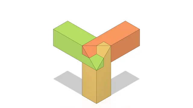 3Dprint friendly 3-Way Joint