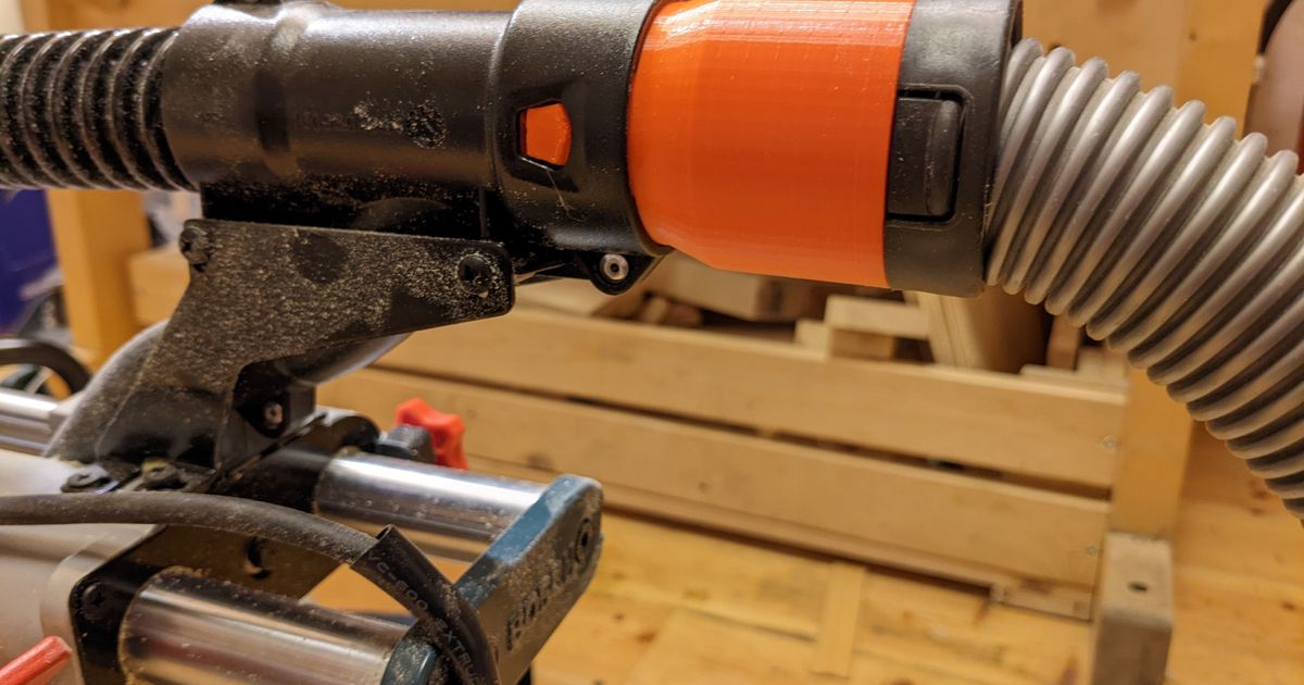 Bosch GCM8SJL circular saw vacuum hose adapter for Miele by joh