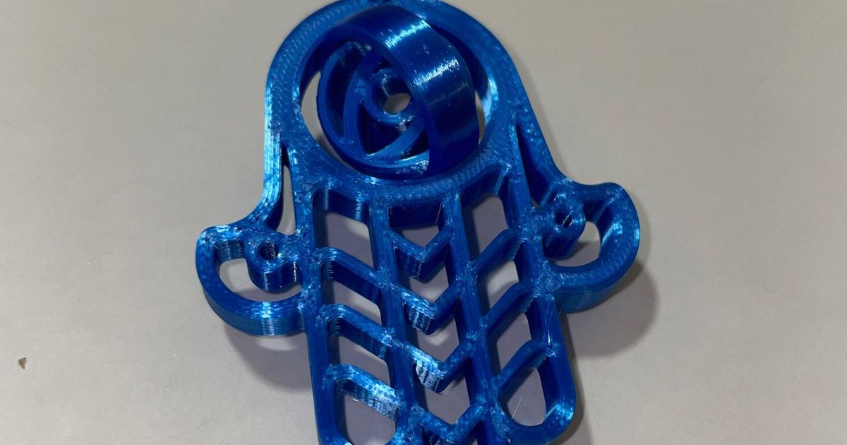 Hamsa keychain with double spherical plain bearing by Aviya Download