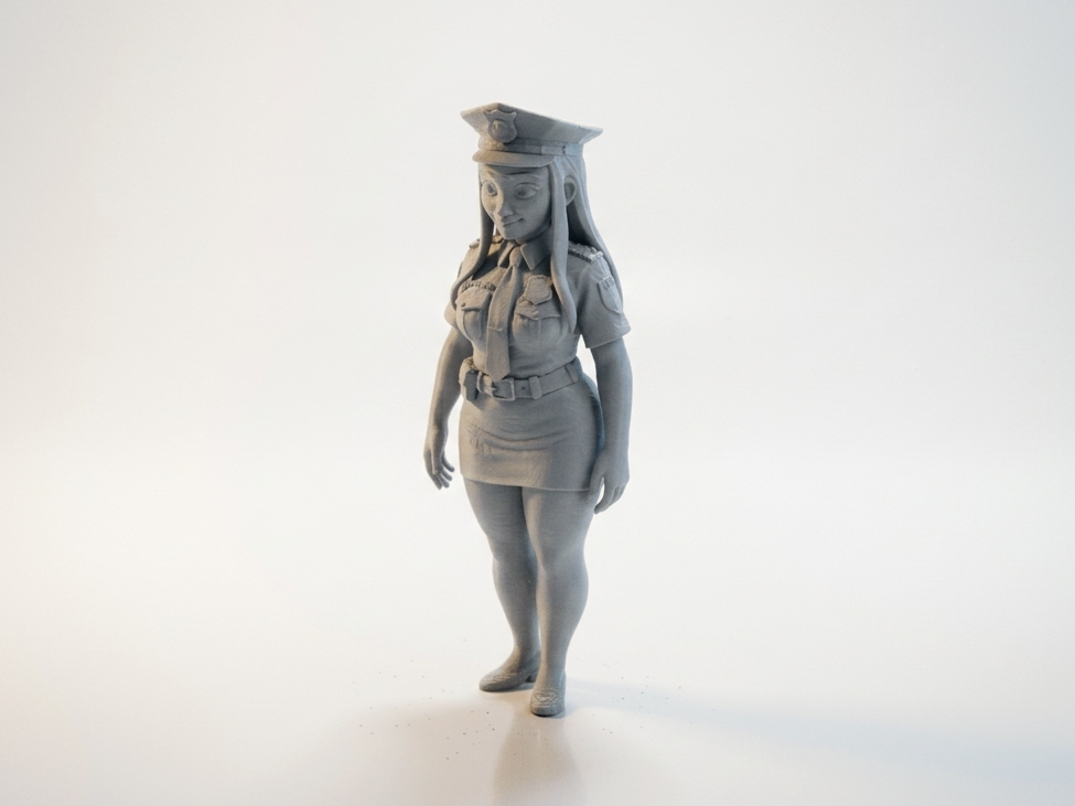 Officer Female Police Figurine 3D Printable