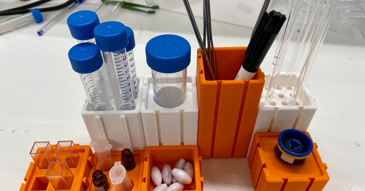 Ultimate Laboratory Bench Organizer by vsaggiomo Download free STL