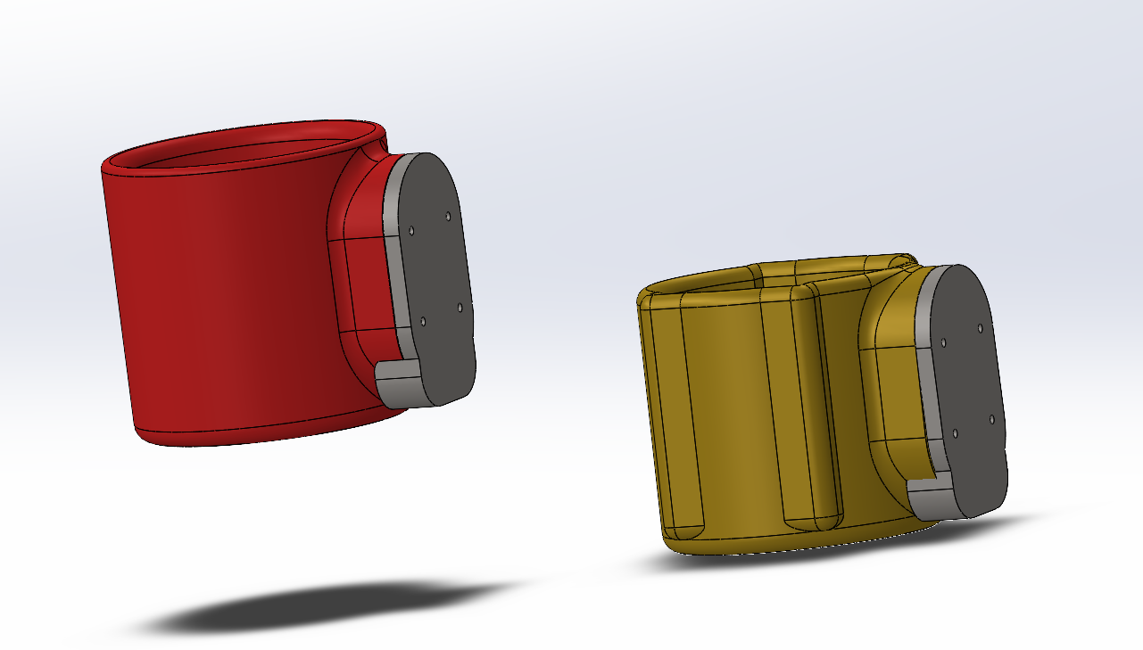 Interchangeable cup holders with standalone base plate.