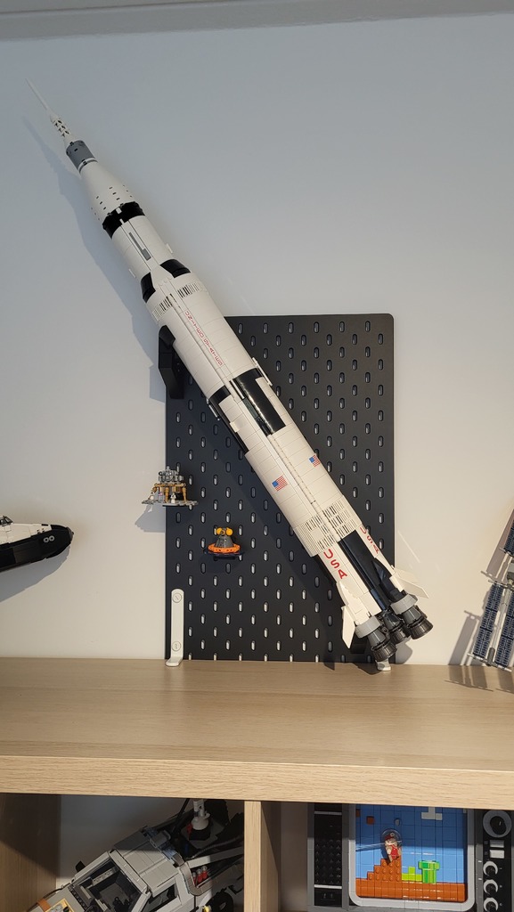IKEA Skadis mount for LEGO NASA Apollo Saturn V