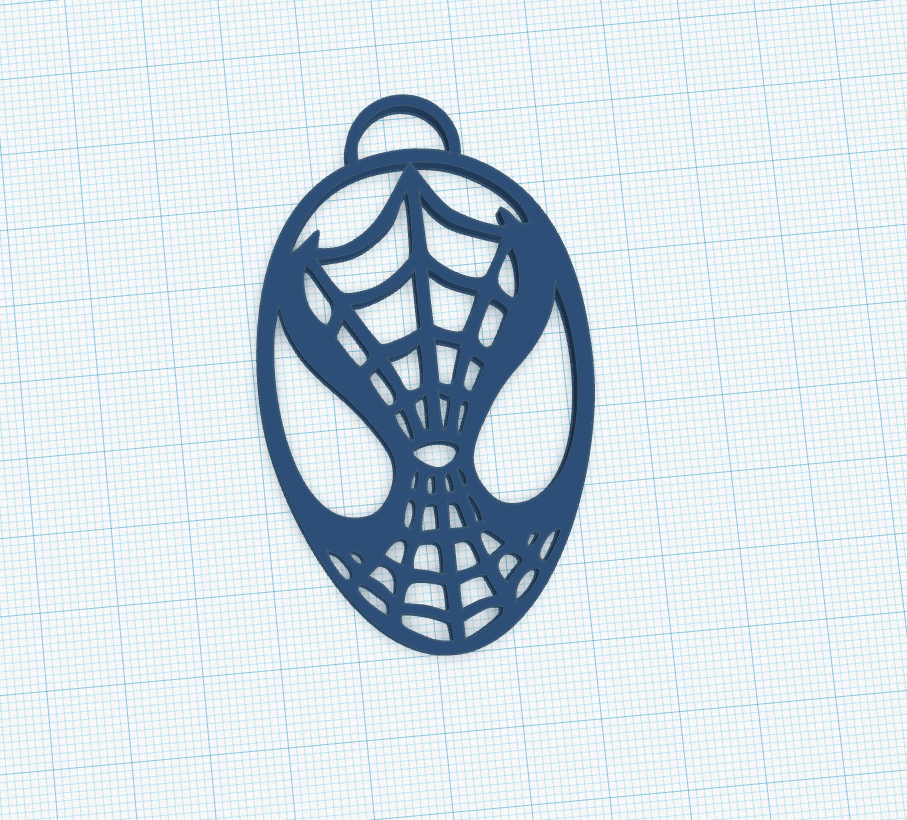 Spiderman Face Mask Keychain Spider-man