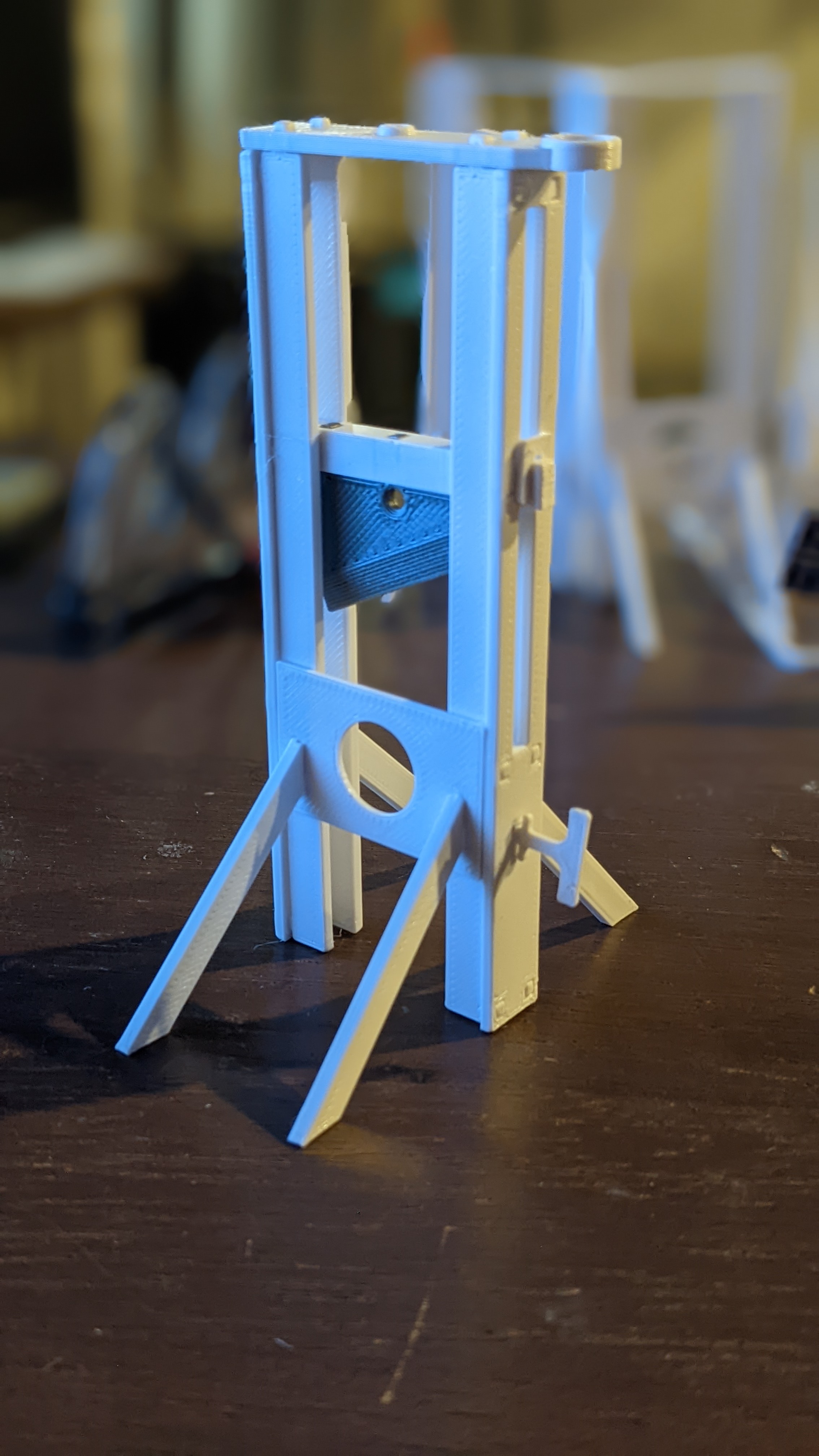 DIY miniature Guillotine kit card model