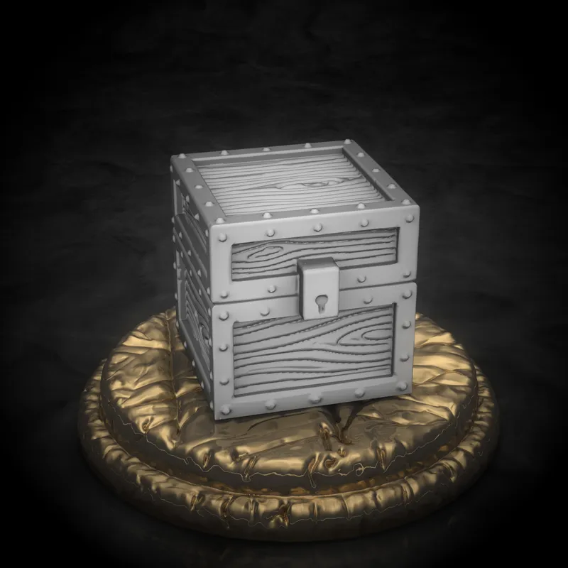 Realistic Minecraft chest. 25mm / 28mm miniature scale by Phylius ...