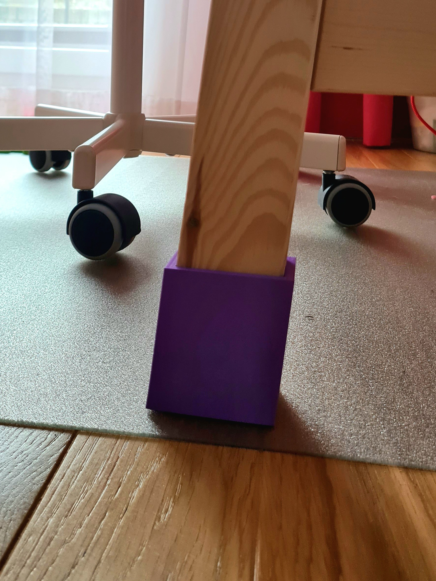 Leg extension for IKEA FLISAT children's desk