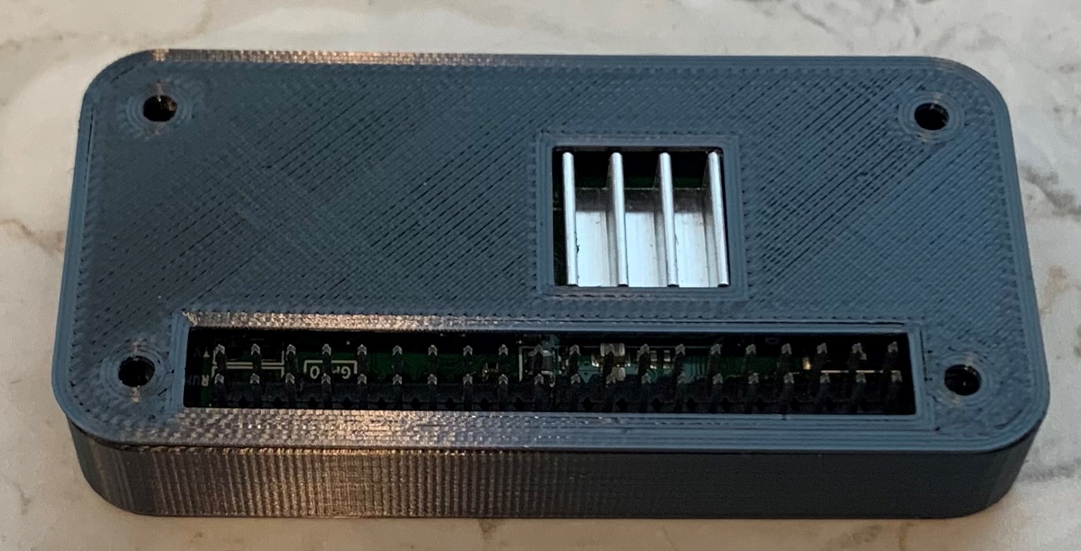 Pi Zero W lid with opening for heatsink
