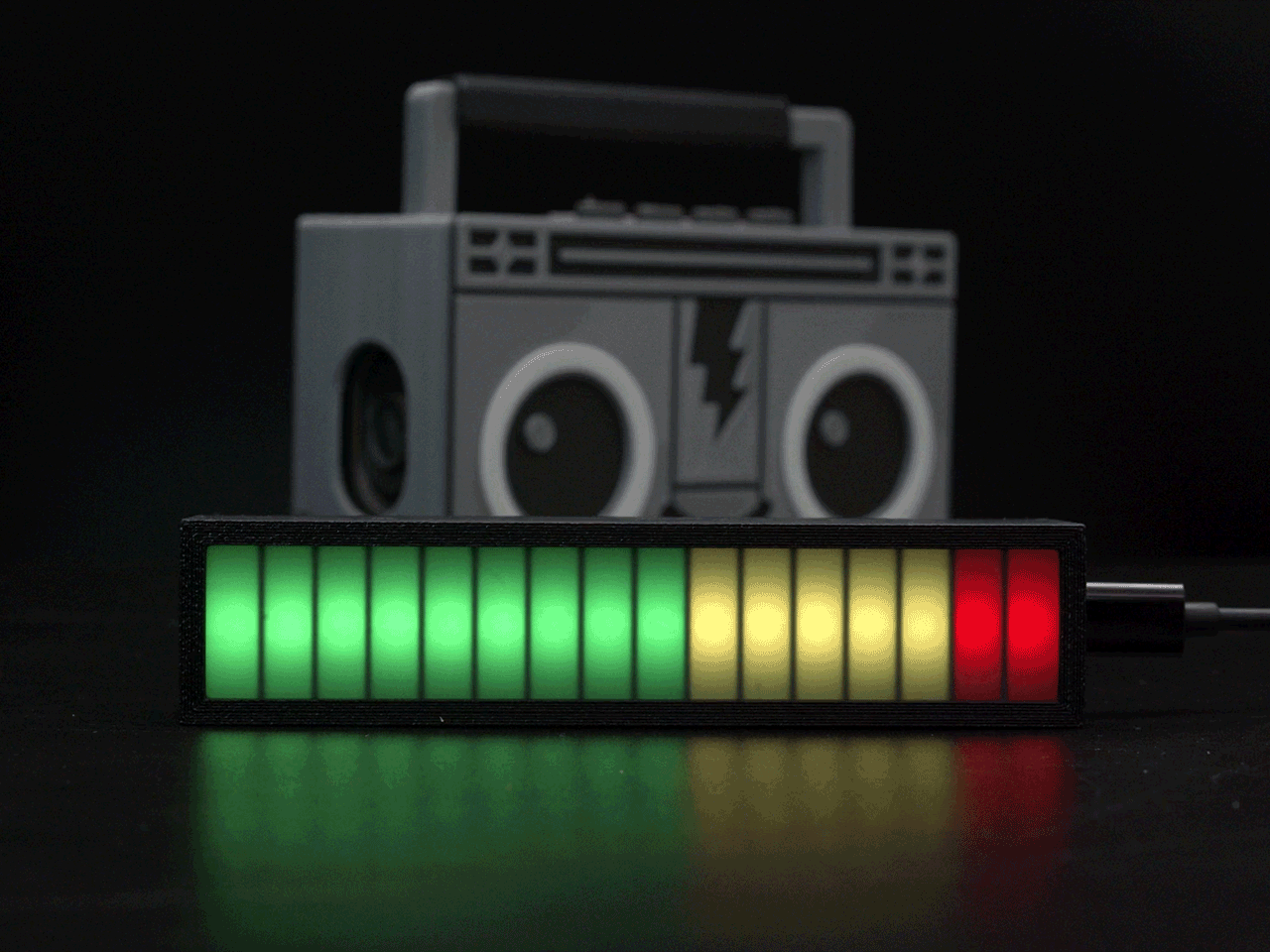 Miniatura 2 do modelo 3D NeoPixel VU Meter