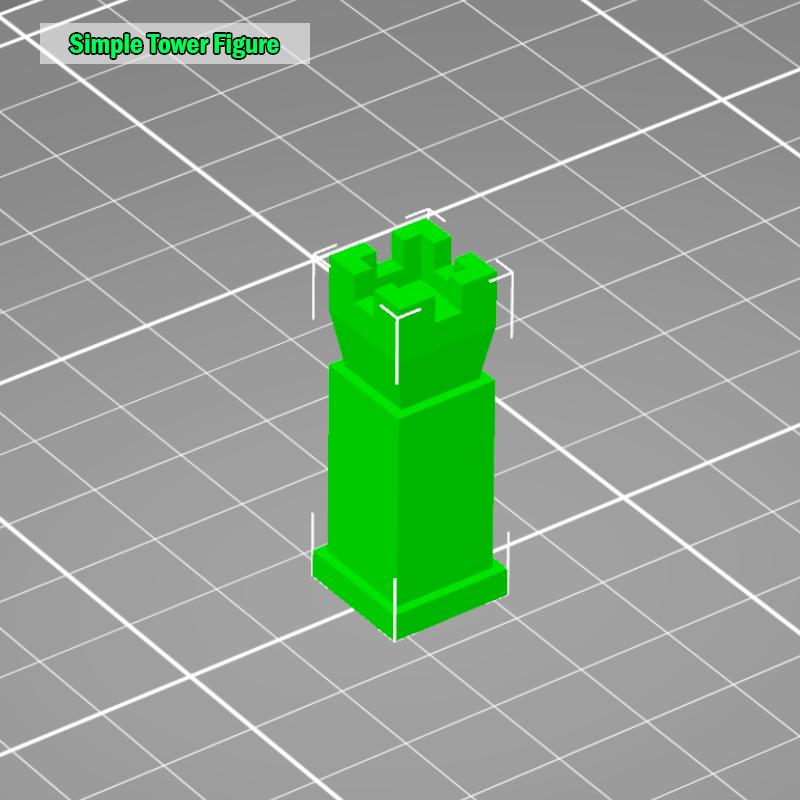 Tower / Castle Figure for Boardgame (simplified)