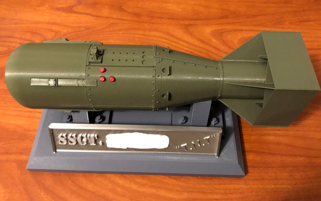 "Little Boy" Atomic Bomb Nuke Display Base