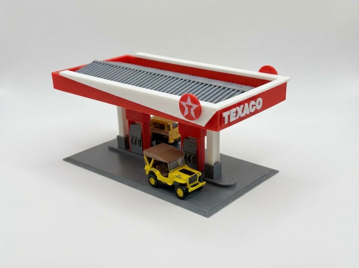 1:64 TEXACO Gas Station Diorama