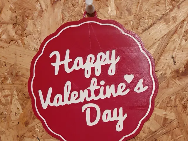 Retro Happy Valentines Day with pendant