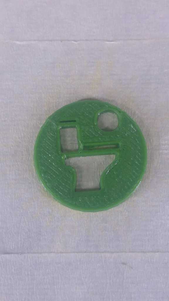 Toilet circle keychain