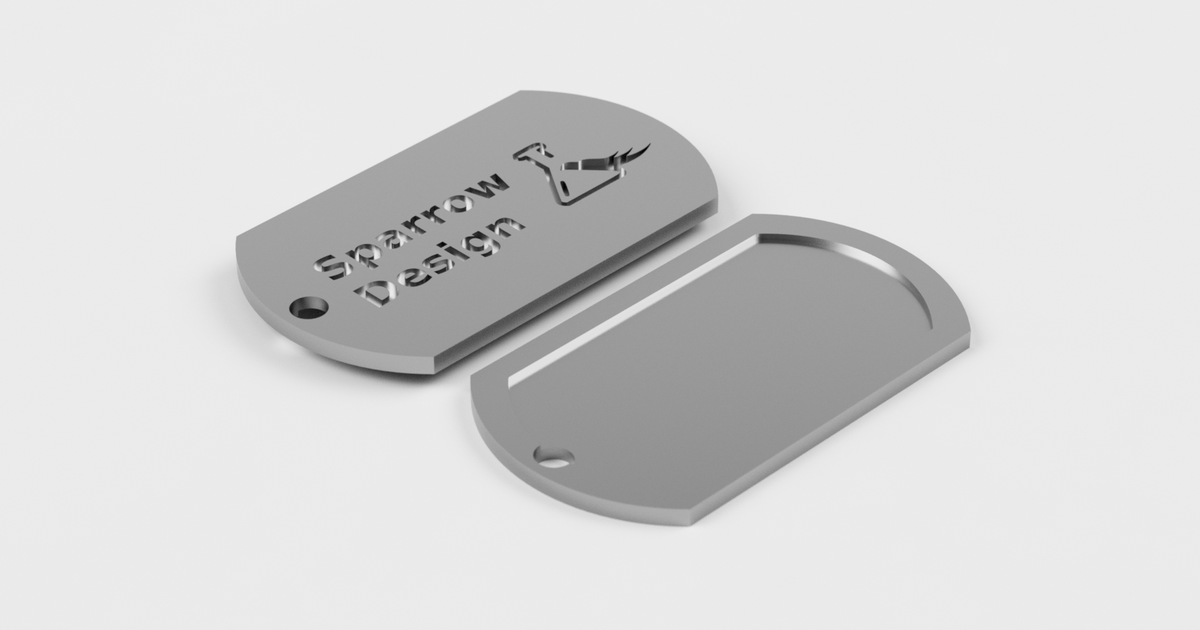 Dog tag remix by Sparrow Design Download free STL model