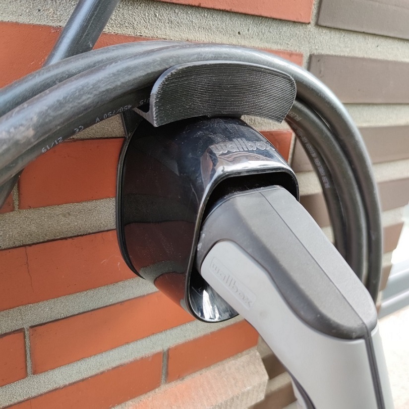 Cable hook for Wallbox Pulsar Charger's Type 2 holder