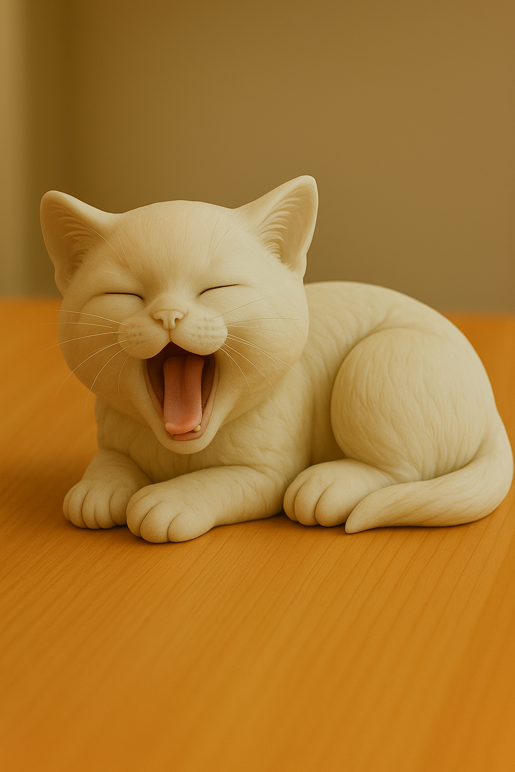 Yawning cat