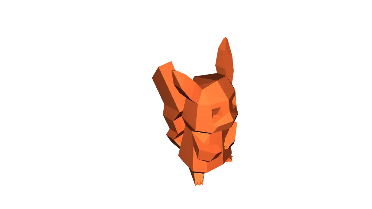 Picachu Remix Remix Low poly by Allram | Download free STL model ...