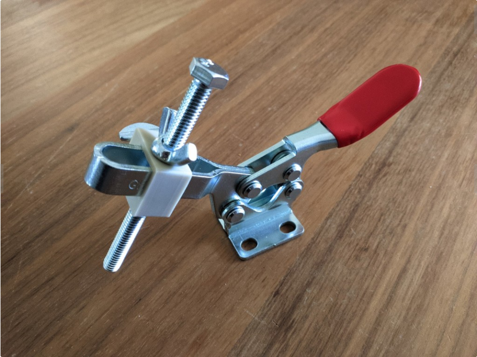 Toggle clamp quick set hold down