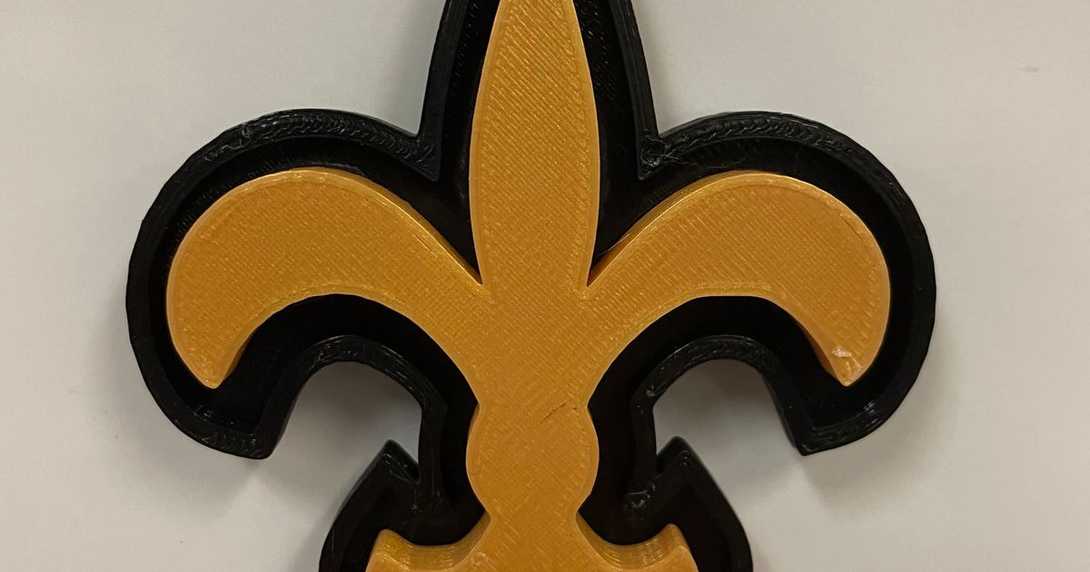New Orleans Saints Logo by pmeineke | Download free STL model ...