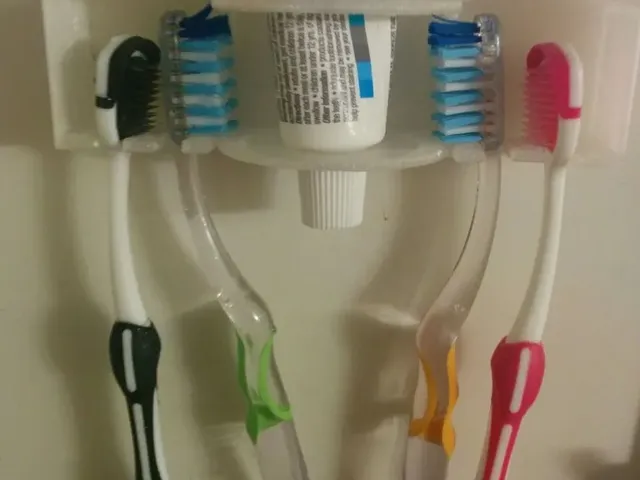 Toothbrush holder for shower with extra slots