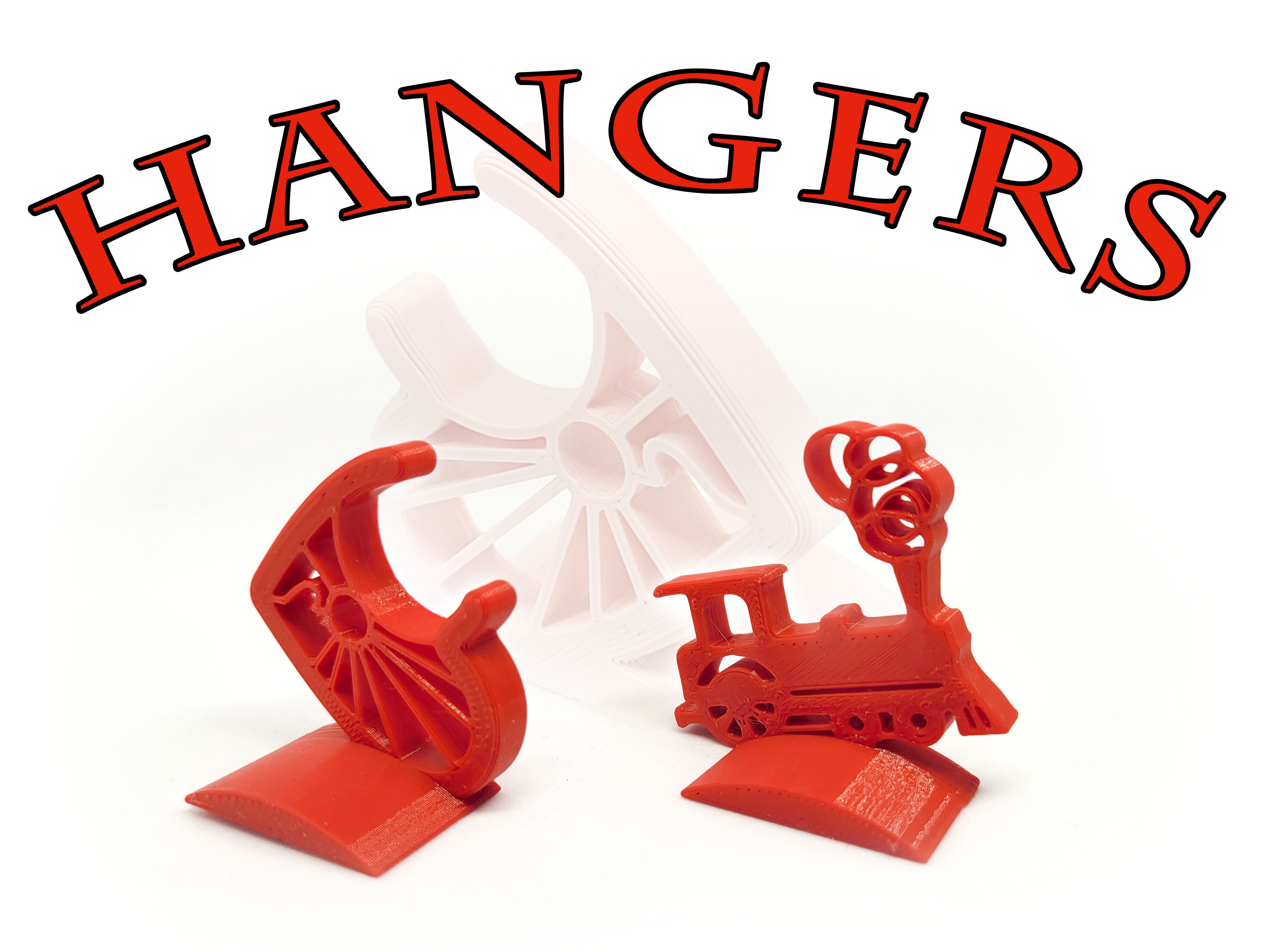 Heart shaped and steam engine shaped hooks / hangers