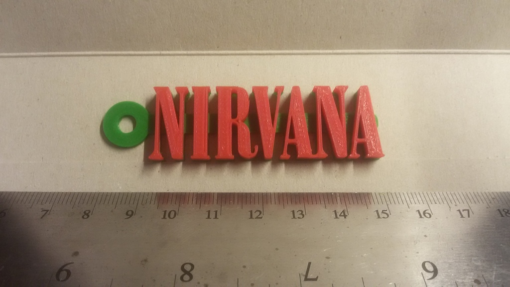 Miniatura 2 do modelo 3D Nirvana Logo Keychain