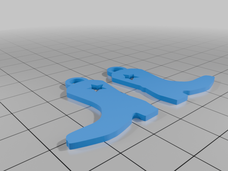 Miniatura 2 do modelo 3D Cowboy Boot Earrings