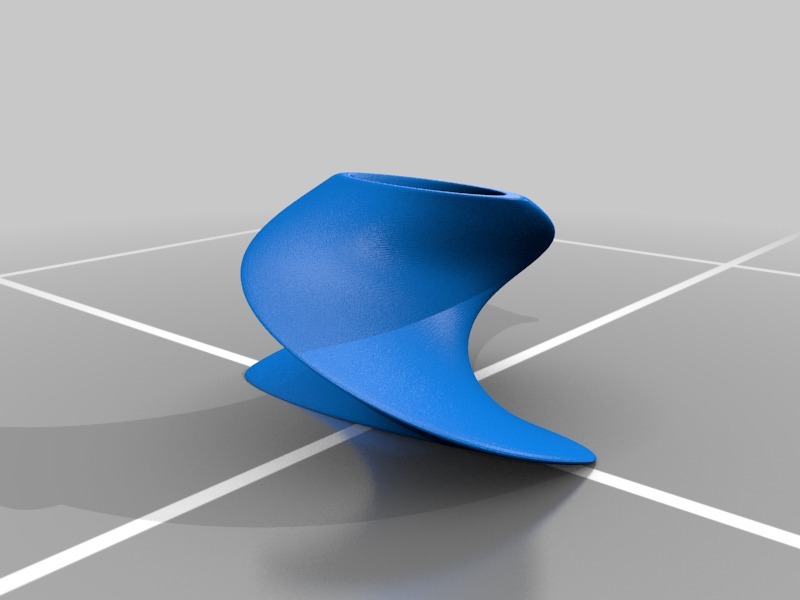 Abstract curve vase model