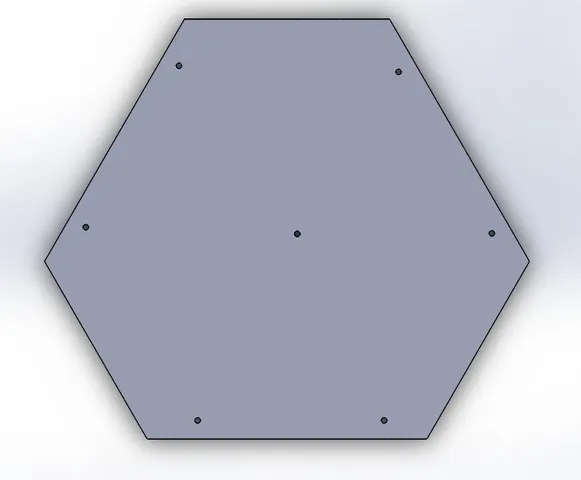 Kossel Mini PLancha de aluminio corte laser